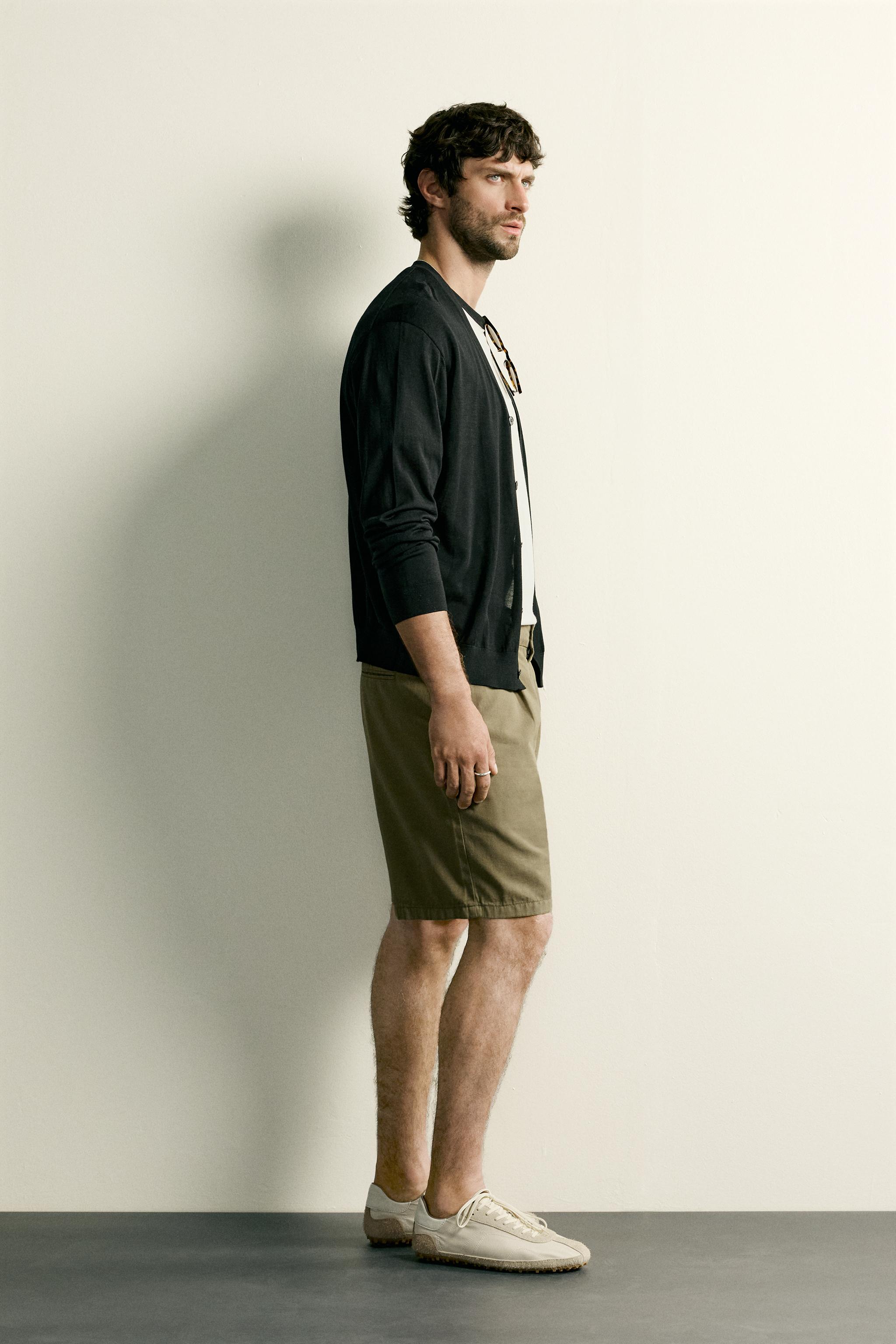 BERMUDA À PLIS REGULAR FIT